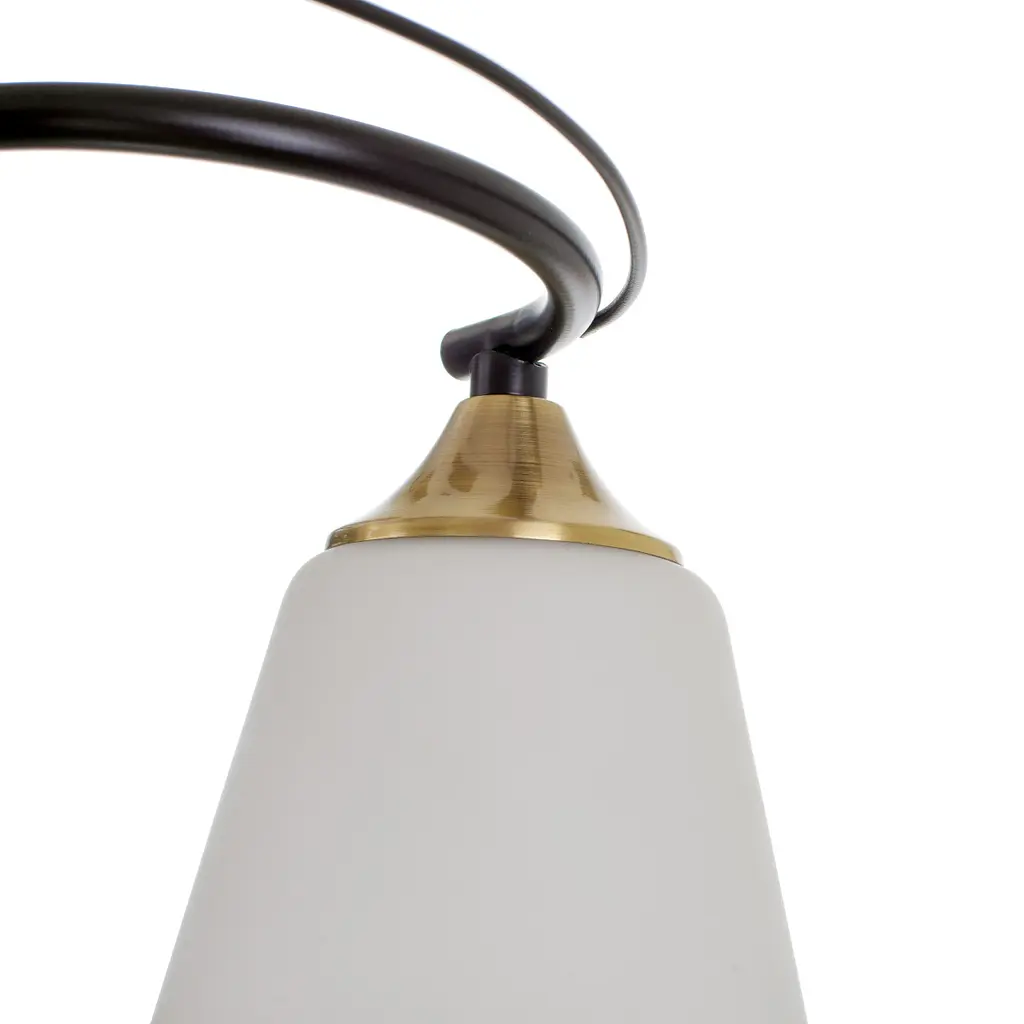 Люстра потолочная Brille в спальню E27 60W AB+BK (LK-702S/5) - фото 5