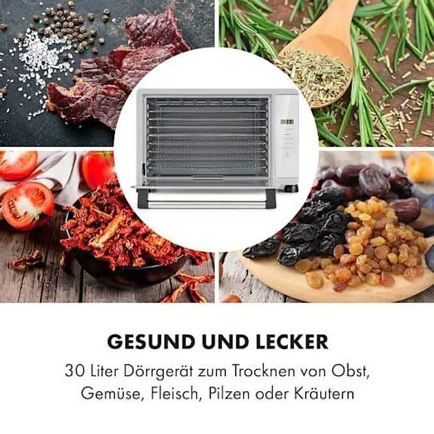 Дегидратор-сушилка для овощей фруктов Klarstein Mega Jerky 650 Вт 35-80°C (10035927) - фото 9