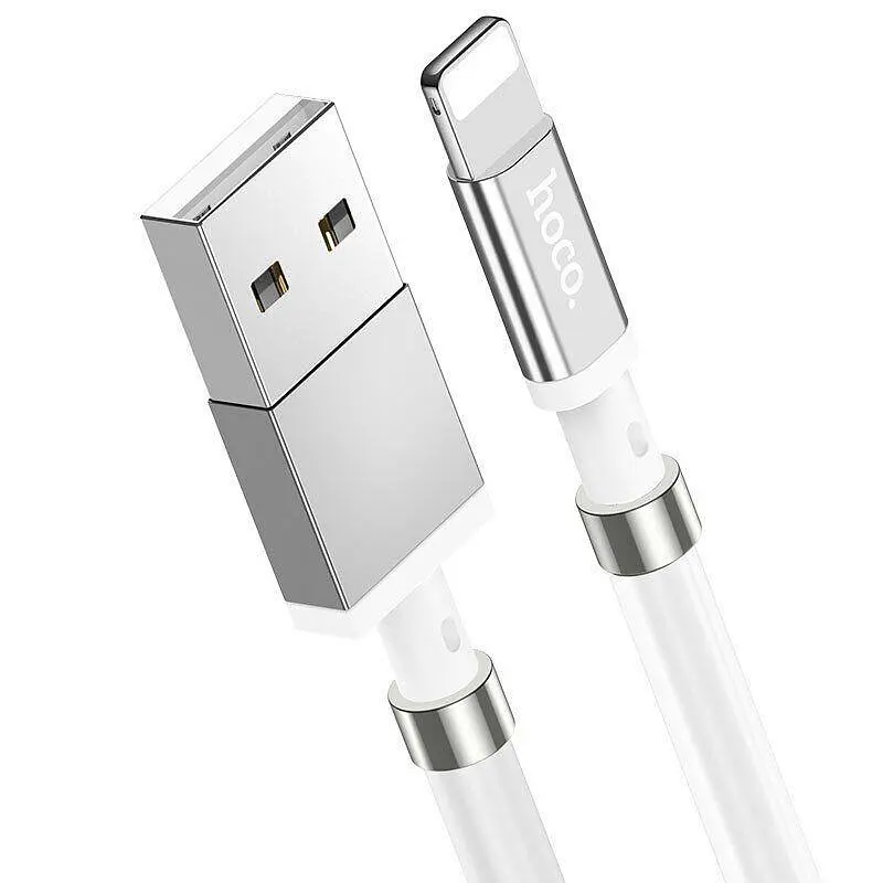 USB Cable Hoco U91 Magic Magnetic Lightning White 1m - фото 5