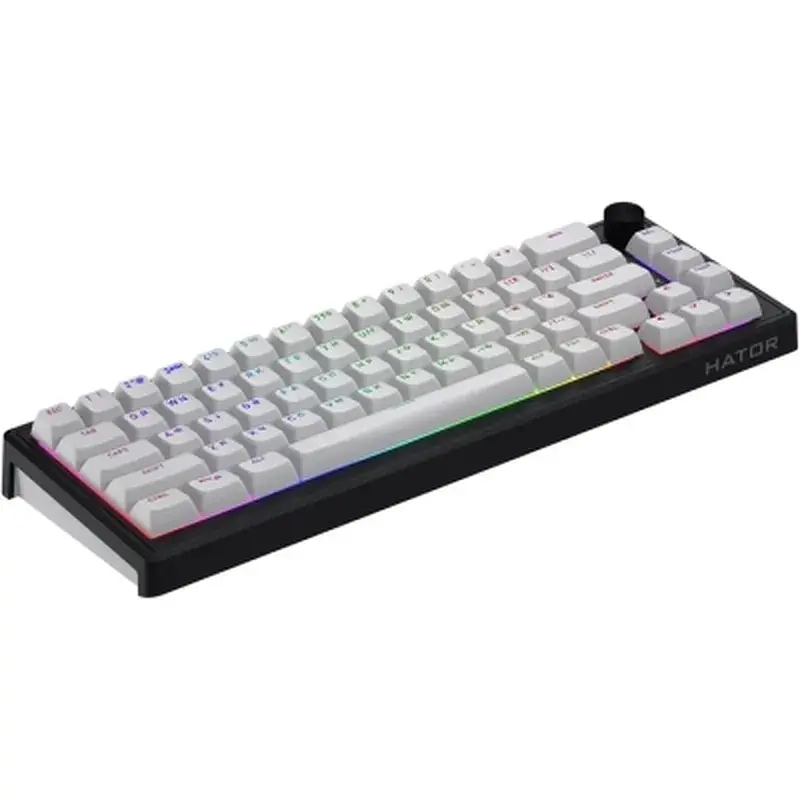 Клавіатура Hator Skyfall 65 Aurum Sterling RGB Wireless/Bluetooth/USB UA Black/White (HTK3160UA) - фото 4