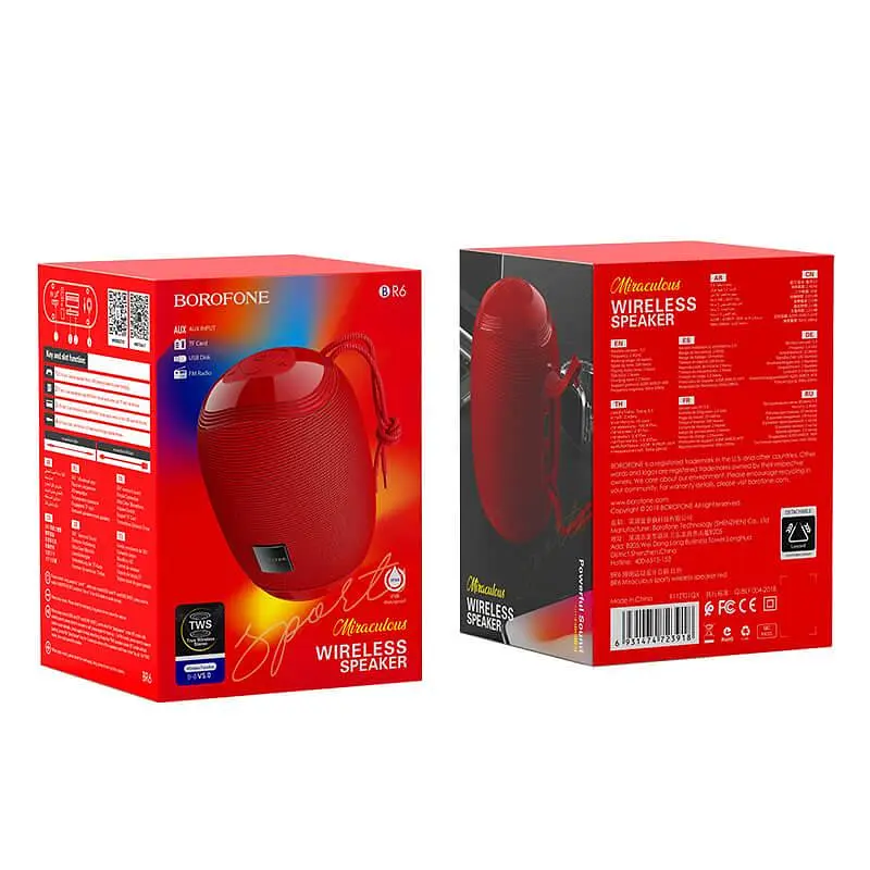 Портативна акустика Borofone BR6 Miraculous sports wireless speaker зелена - фото 3