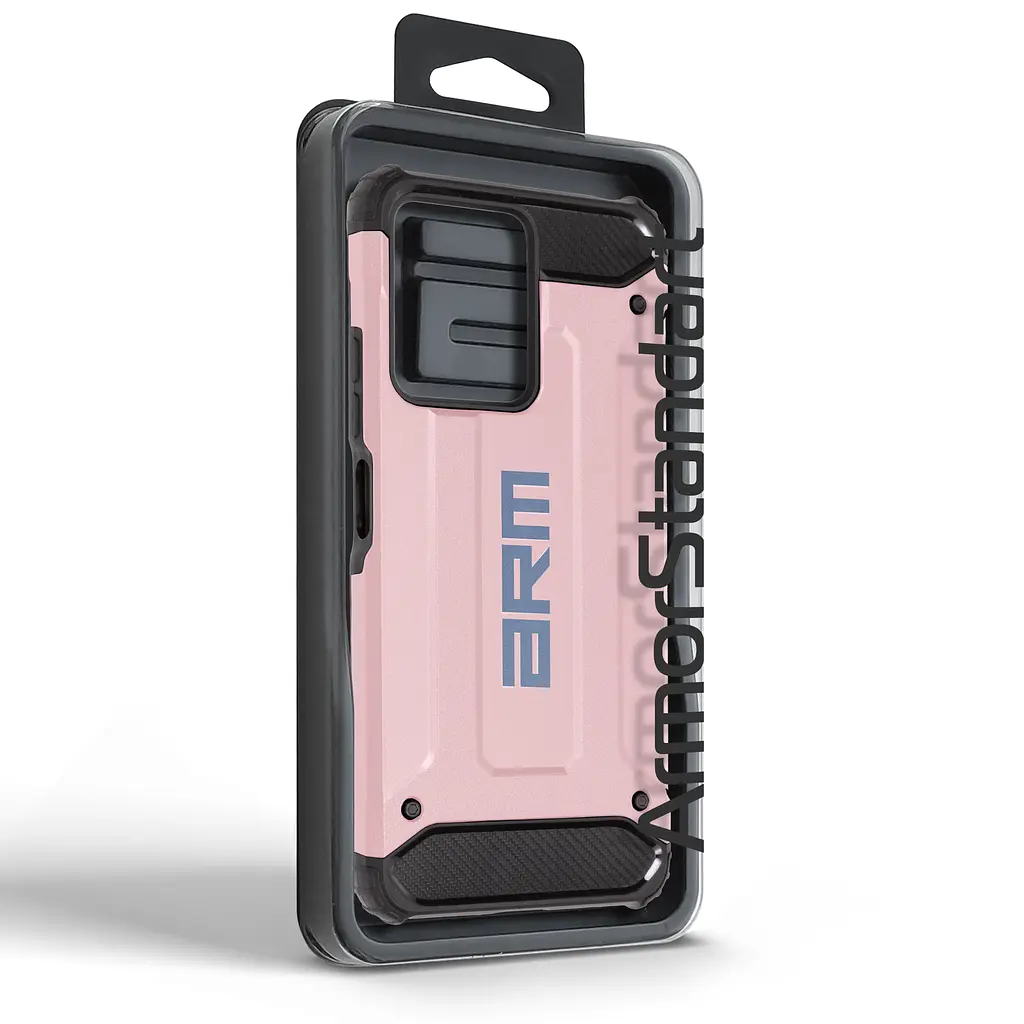 Чехол для Xiaomi Redmi Note 12 4G, Panzer, розовый, противоударный, бронированный, милитари, панель-накладка, защита всего корпуса, защита дисплея и камеры, термополиуретан (TPU) + поликарбонат (PC), ArmorStandart (ARM71476) - фото 7