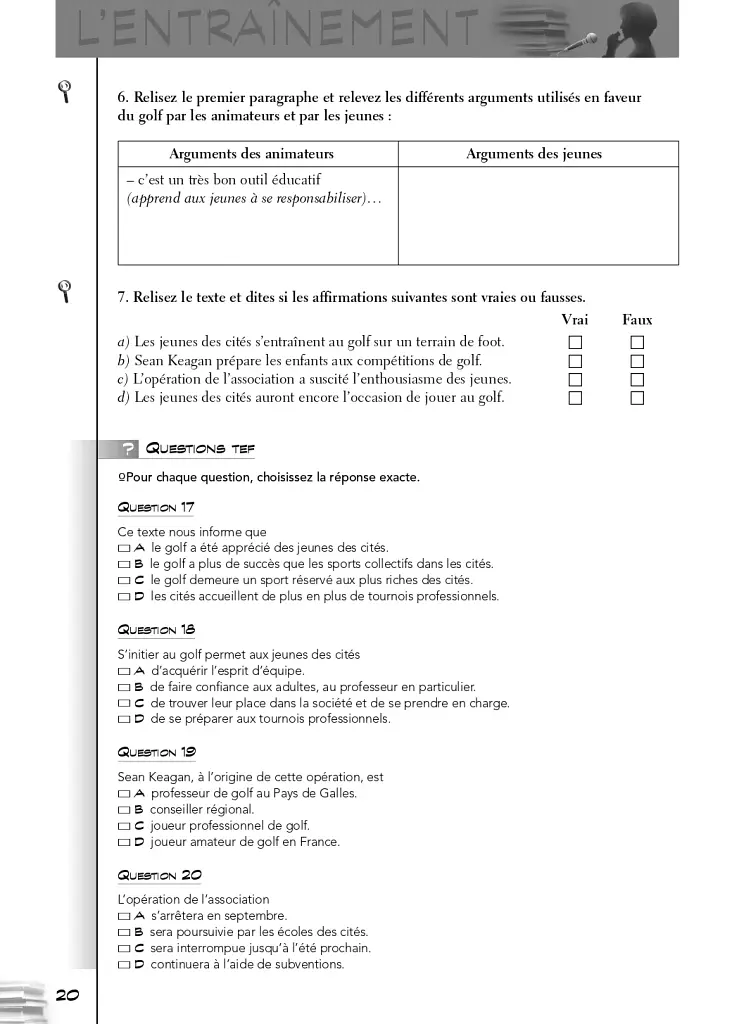 Test d'Evaluation de Francais - фото 20