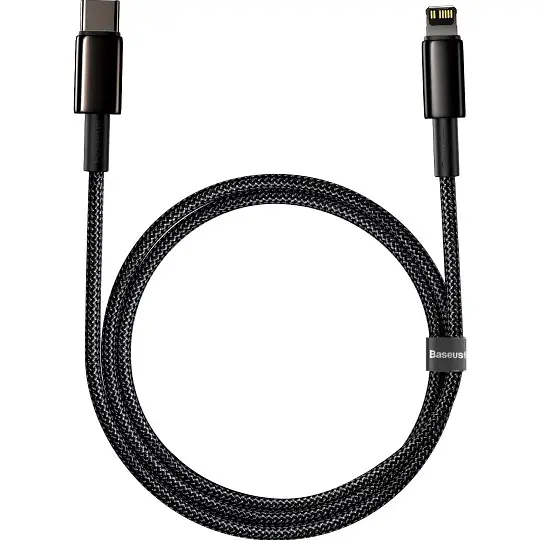 Кабель Baseus Tungsten Gold USB-C to Lightning 1m Black (CATLWJ-01) [100372] - фото 5