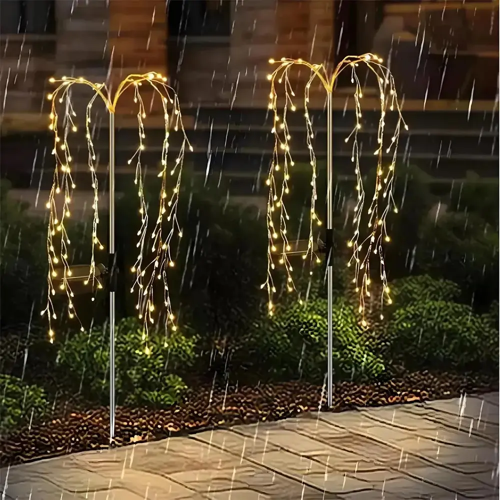 Сонячна лампа декоративне дерево, ефект водоспаду, Lumiled Adonis - фото 6