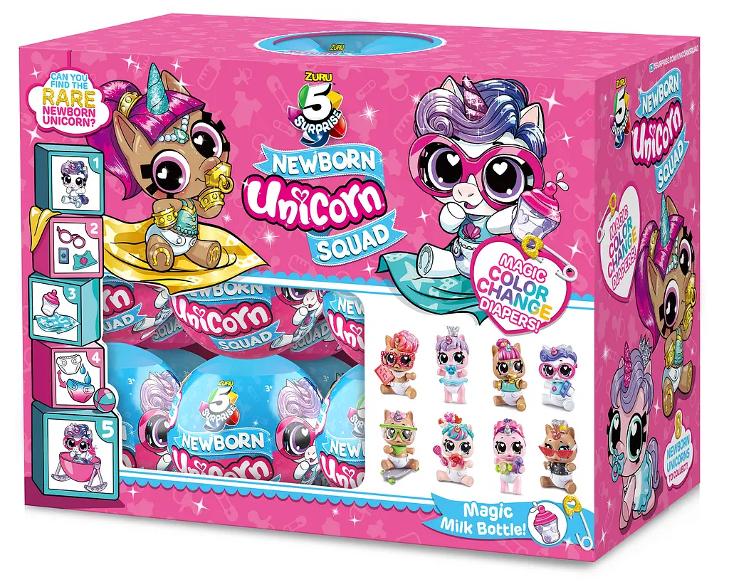 Ігровий набір Baby Unicorn фігурки-сюрприз у шарі 5 шт Zuru Mini Brands det0018765
