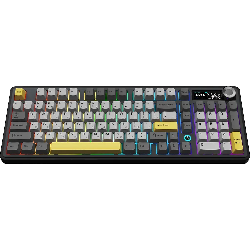 Клавиатура Ajazz AK980 V2 Gift Switch V2 Black/Grey/Yellow (AK980-V2-G-BGY) [156884] - фото 2