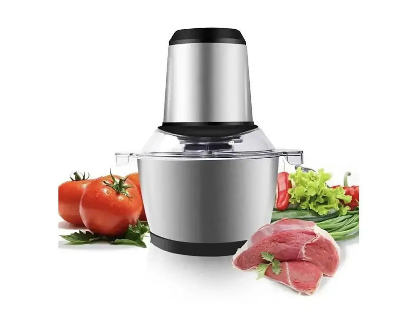 Подрібнювач чоппер метал Cooking 2L 250 Вт Сріблястий - фото 3