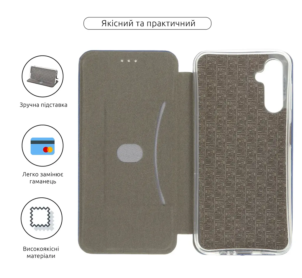 Чехол-книга ArmorStandart G-Case для Samsung A14 4G/A14 5G Blue - фото 3