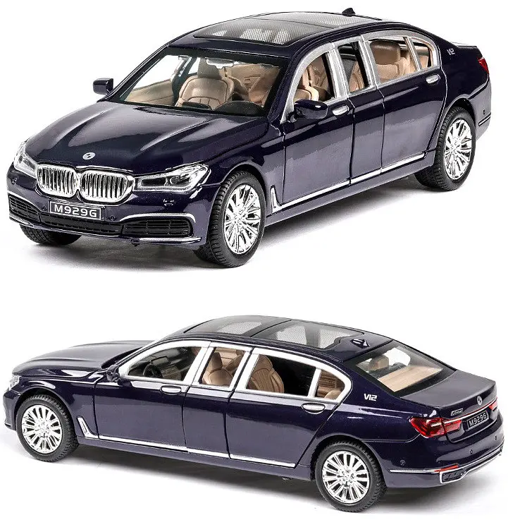 Іграшкова машинка BMW 760Li 1:24 метал, AutoExpert, інерція, звук і світло