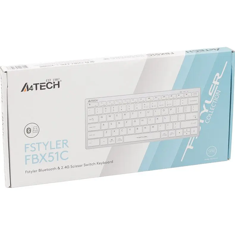 Клавіатура A4Tech Fstyler FBX51C White [102742] - фото 9