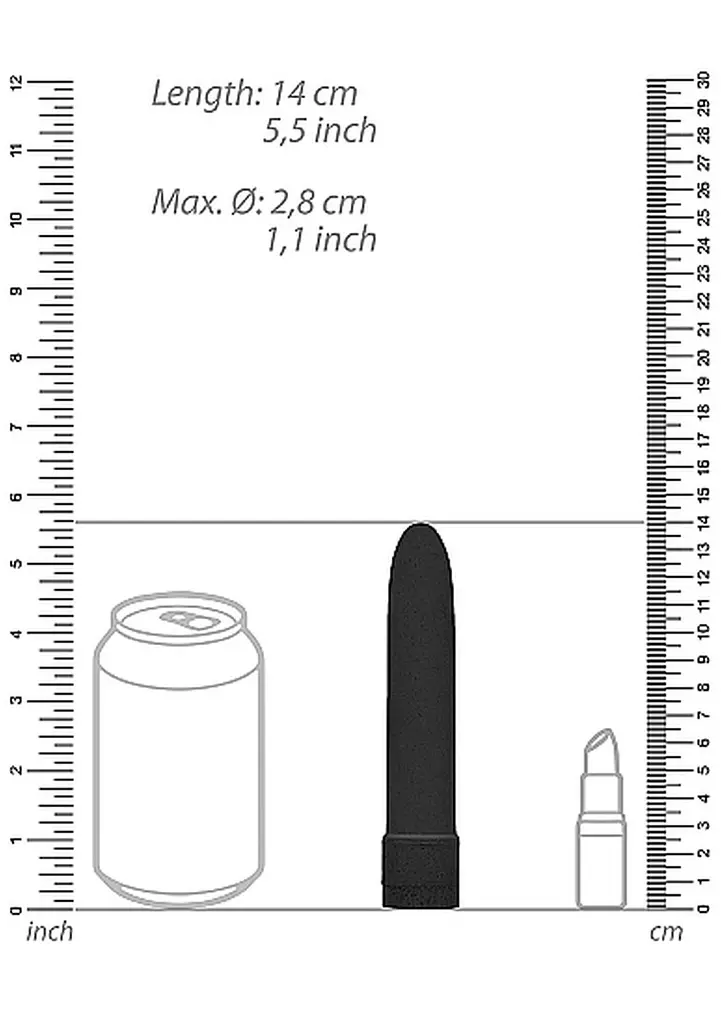 Міні-вібратор Natural Pleasure Biodegradable 5,5", 14 см (чорний) - фото 2