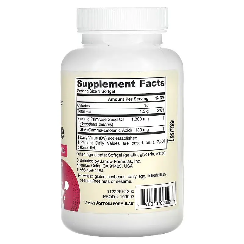 Жирные кислоты Jarrow Formulas Evening Primrose 1300 mg 60 капсул - фото 2
