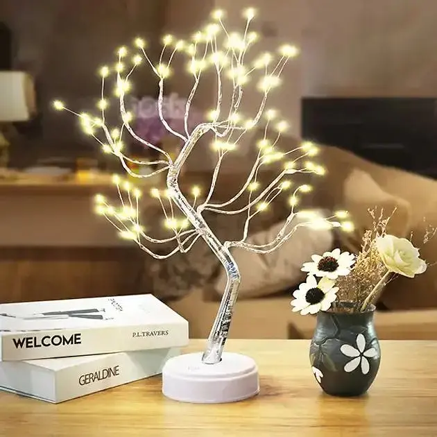 Лампа настольная XPRO SFK-26 LED Дерево серебряное - капли (44864-16922_314) - фото 7