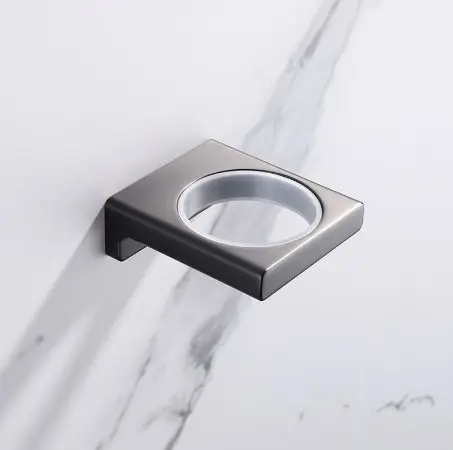 Стакан одинарний настінний Koer AS-0103-07 графіт (KR6164) - фото 2