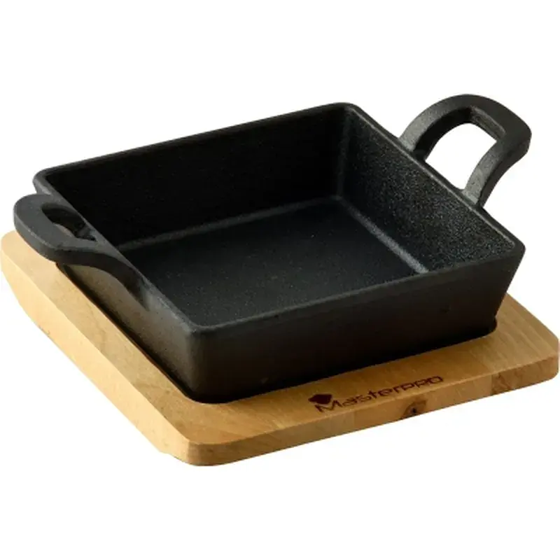 Сковорода MasterPro Foodies cook&share, 12.6x18.5 см з серверувальною дошкою (BGMP-3805-EM)