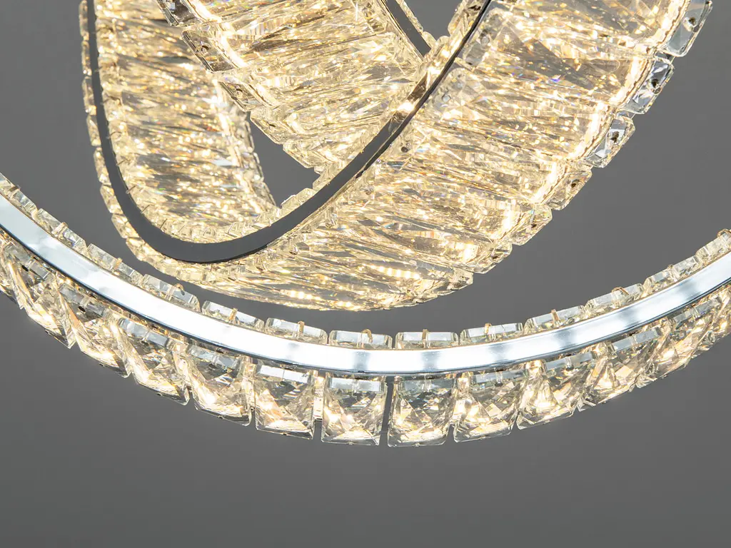 Розкішна стельова кришталева LED-люстра сферичної форми для зали Diasha 578/500CH, 100W, 5500 lm - фото 8