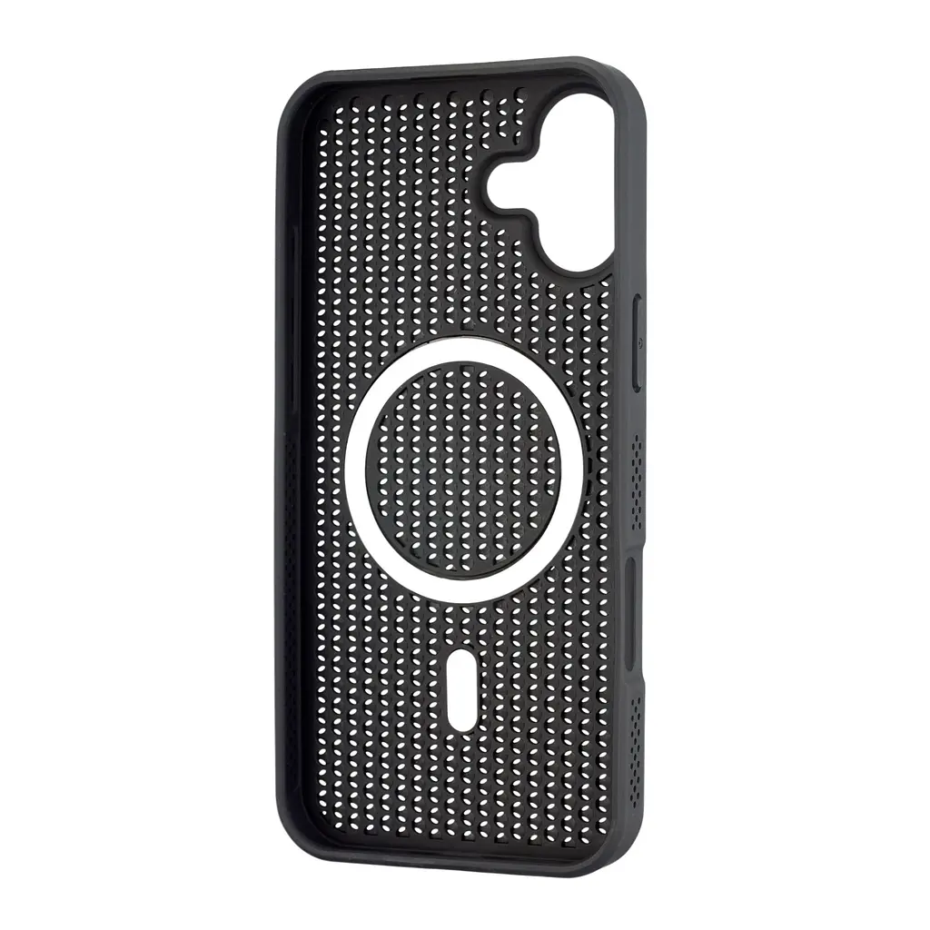 Чохол Silicone Cooling Сase with MagSafe iPhone 16 Black - фото 3