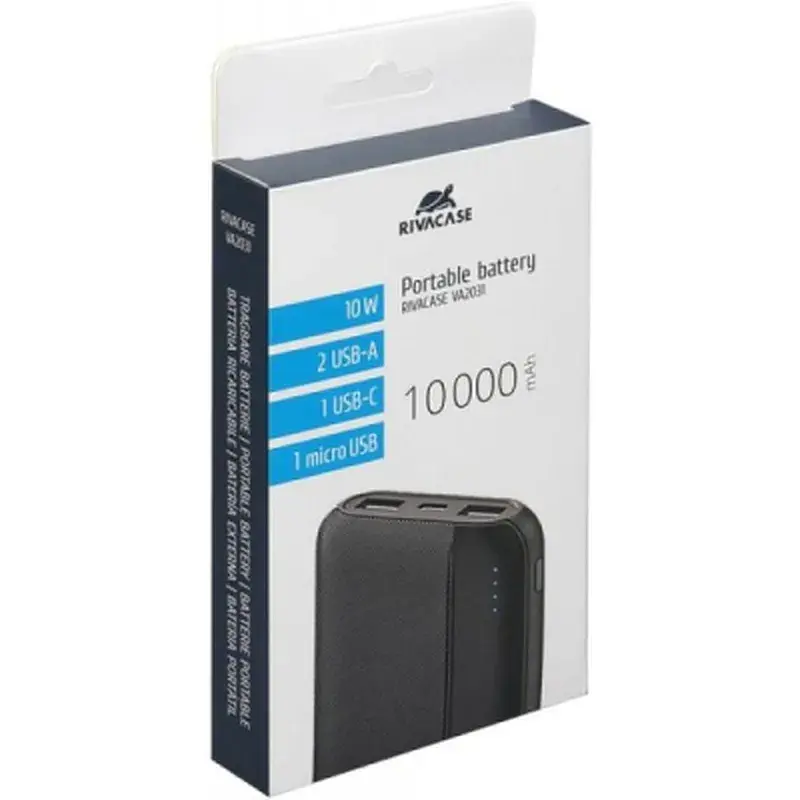Батарея універсальна RivaCase 10000mA, 10W, black (VA2031) - фото 10