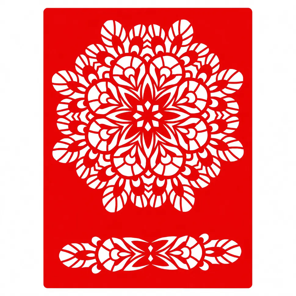 Трафарет багаторазовий "Ажурна серветка #400" Fabrika Decoru FDTR 400, 15x20 см