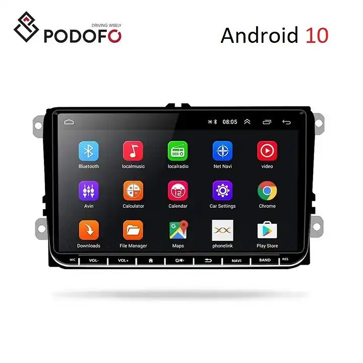 Штатная магнитола Volkswagen 9 UNIVERSAL Android 12 4+32GB - с картплеем и цветными кнопками (42425-K9021-32GB_6083) - фото 3