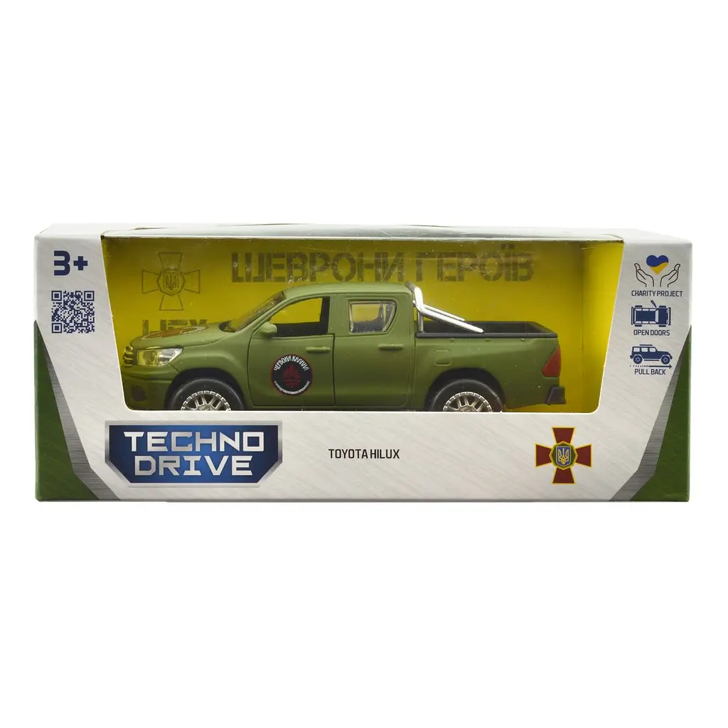 Автомодель TechnoDrive Шеврони Героїв Toyota Hilux Червона Калина (KM6119) - фото 12