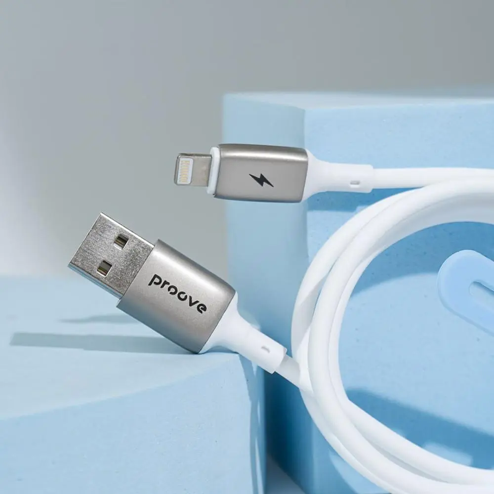 Кабель Proove Flex Metal USB to Lightning 2.4A (1m) white (CCFM20001102) - фото 2