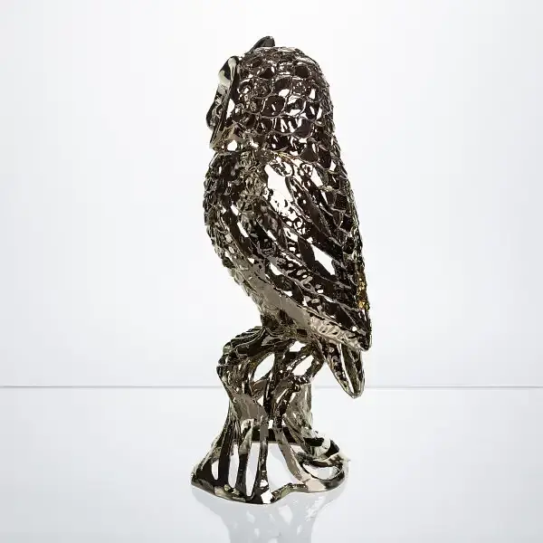 Декоративна фігурка Yiwu Eagle-owl 12х11х28 см металева статуетка колекційна для дому декор на камін HP-7-15 - фото 4