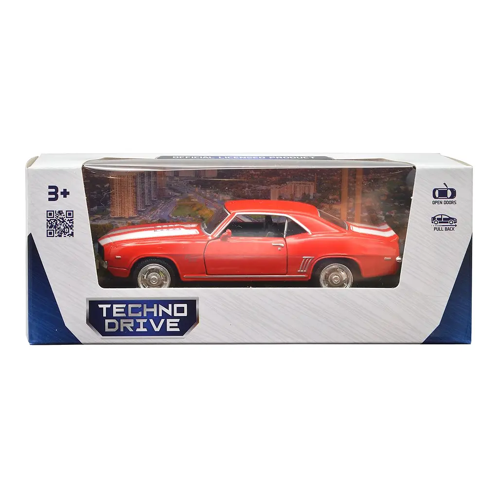 Автомодель TechnoDrive Chevrolet Camaro 1969I, 1:32, червона (250336U) - фото 10