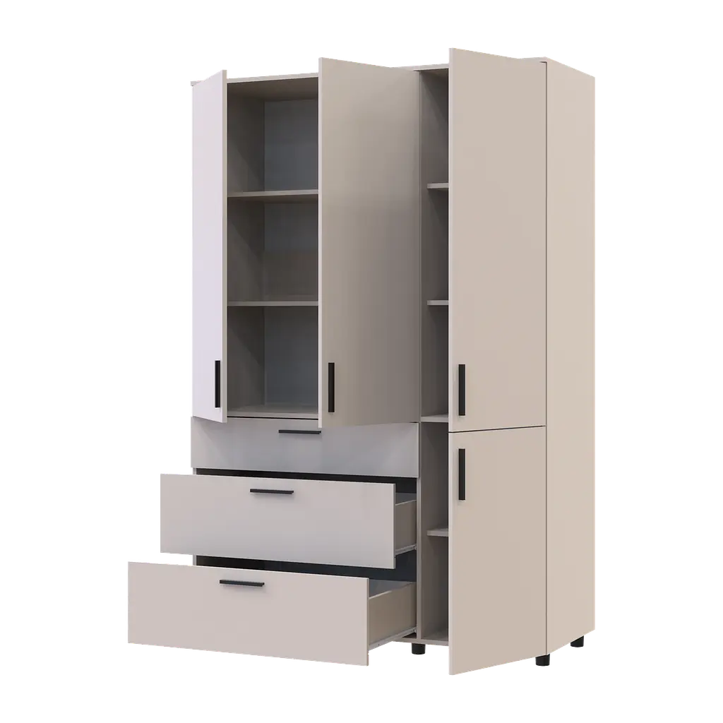 Шафа для одягу Doros Торн Кашемір 3 ДСП/3Ш (полиці) 135х51.6х200 (44900498) - фото 2