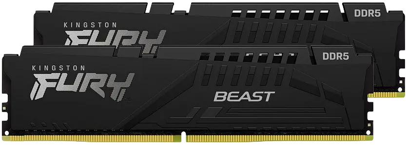 Оперативная память Kingston Fury 64GB (2x32GB) DDR5 6000MHz Beast Black (KF560C36BBE2K2-64) - фото 2