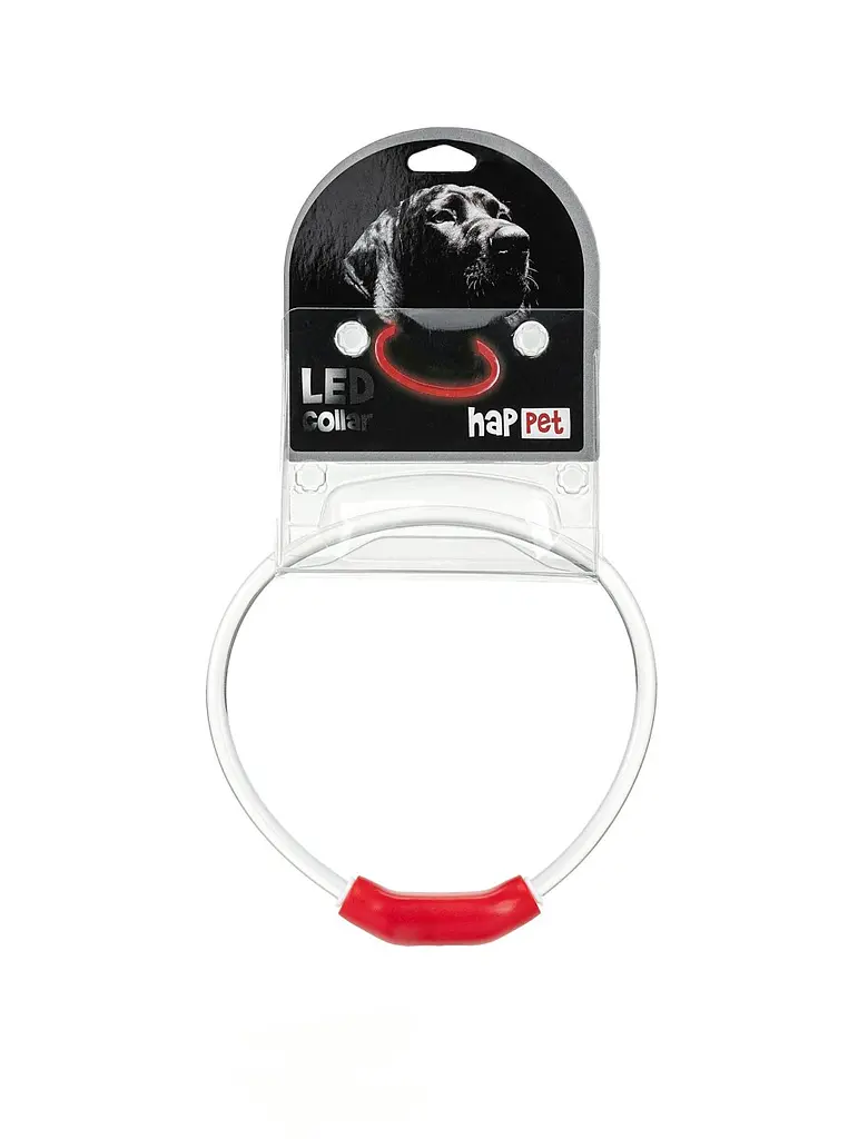 Світлодіодний (LED) нашийник Happet з USB для собак, червоний, 40 см, S (LE07)