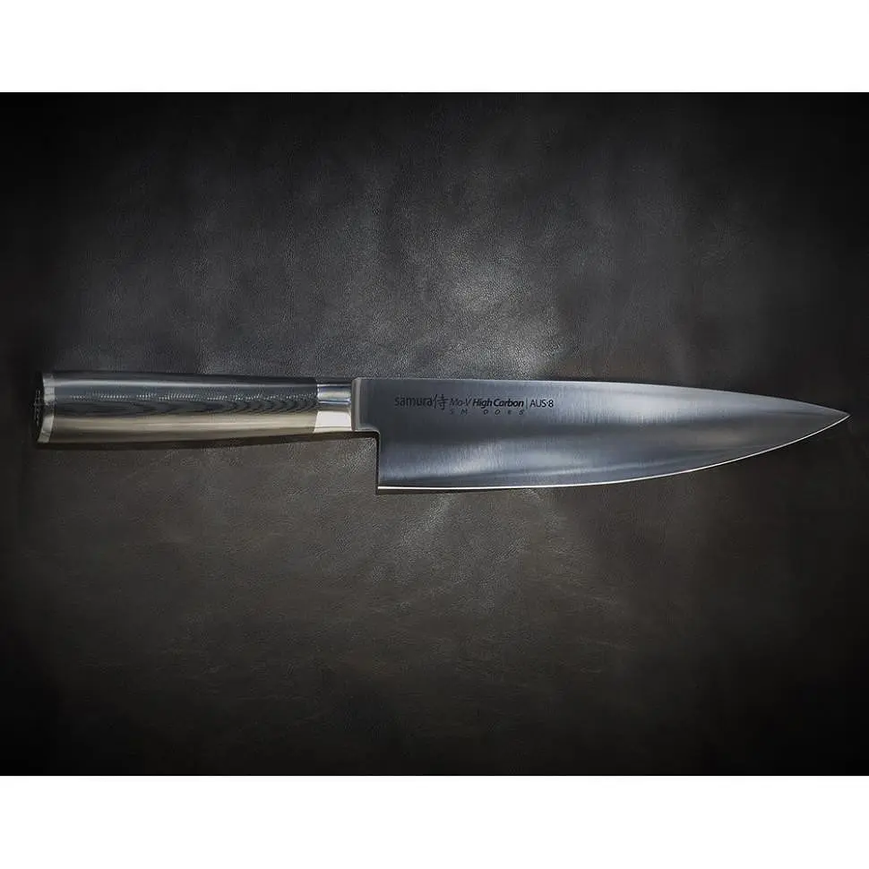 Ніж кухонний Шеф, 200 мм Samura MO-V Stonewash (SM-0085B) - фото 4