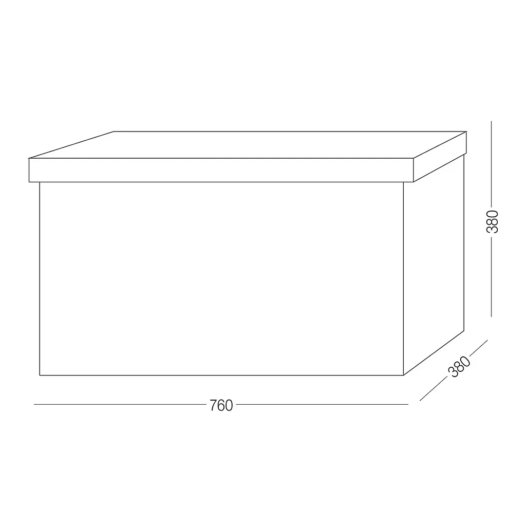 Пуф двойной для хранения МВМ My Home велюровый, 760х380х380 мм, синий (TH-06 BLUE) - фото 8