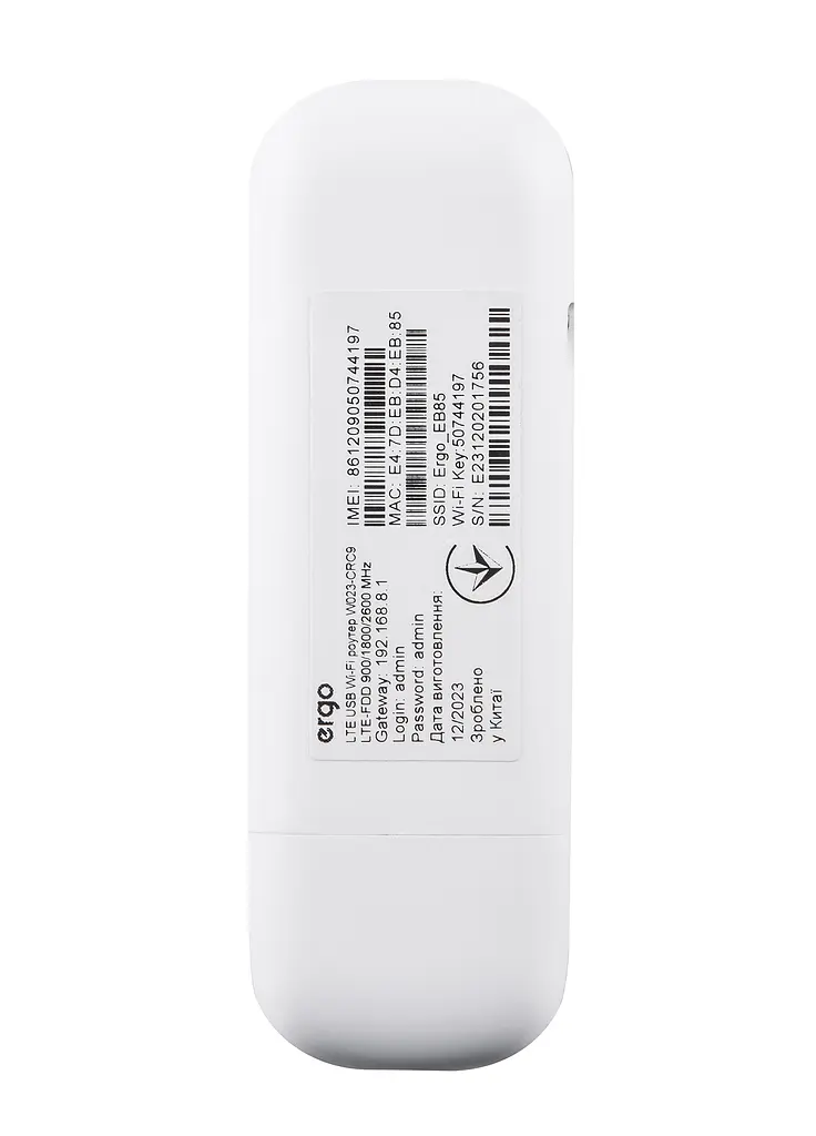 LTE USB Wi-Fi роутер ERGO W023-CRC9 (6931820) - фото 2