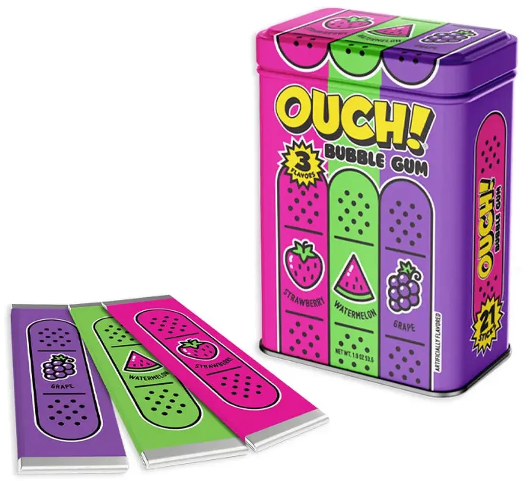 Жувальна гумка Ouch! Bubble Gum Assorted Flavour 21шт, 56.7г - фото 2