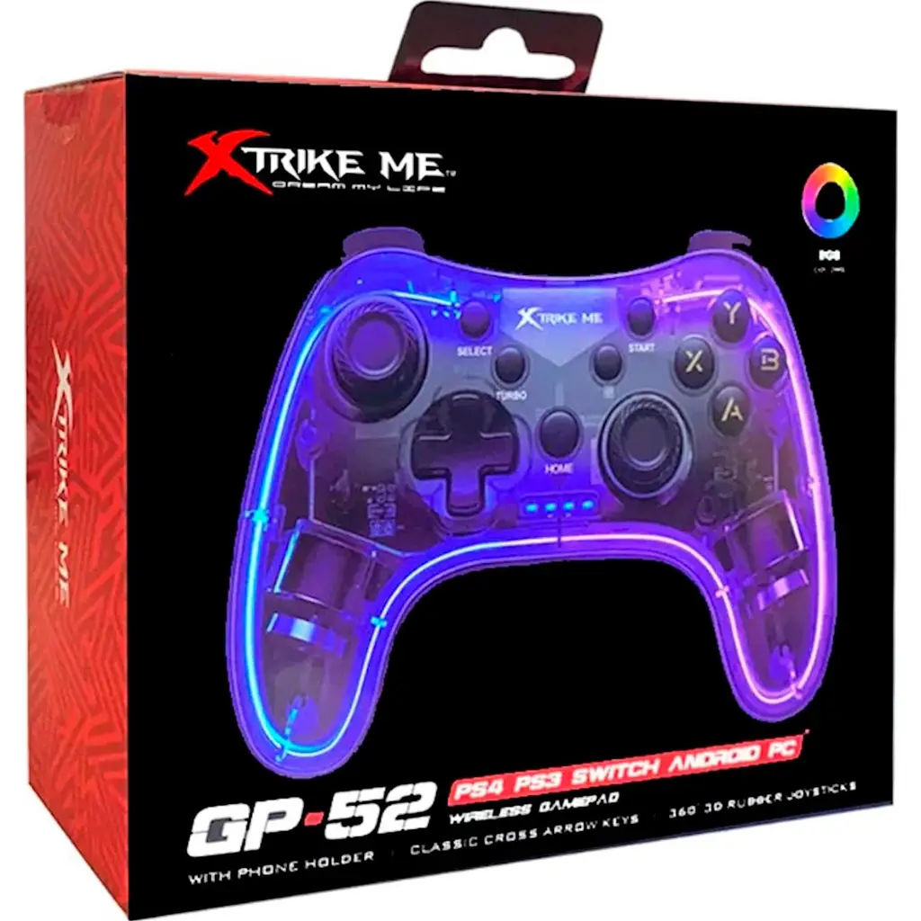 Геймпад Xtrike Me GP-52 Bluetooth RGB PS4/IOS/Android/PC/Nintendo (GP-52) - фото 7