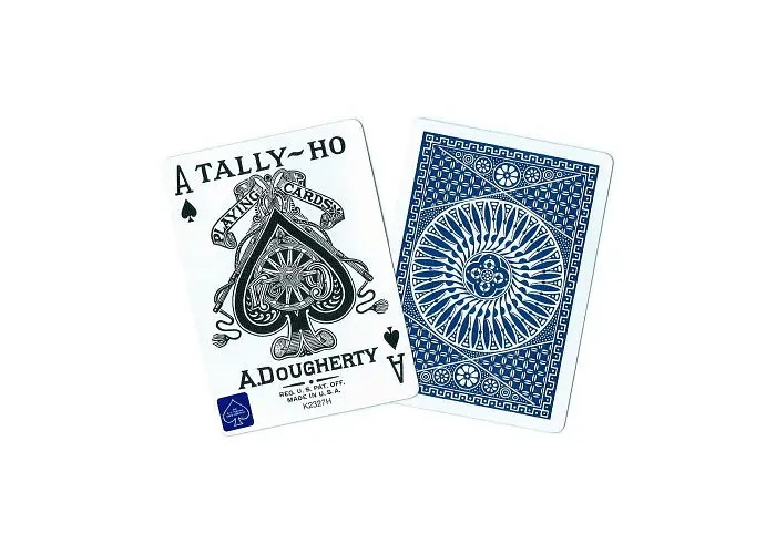 Карти гральні United States Playing Card Company Tally-Ho Circle Back Standard Index (red blue) (00009) - фото 5