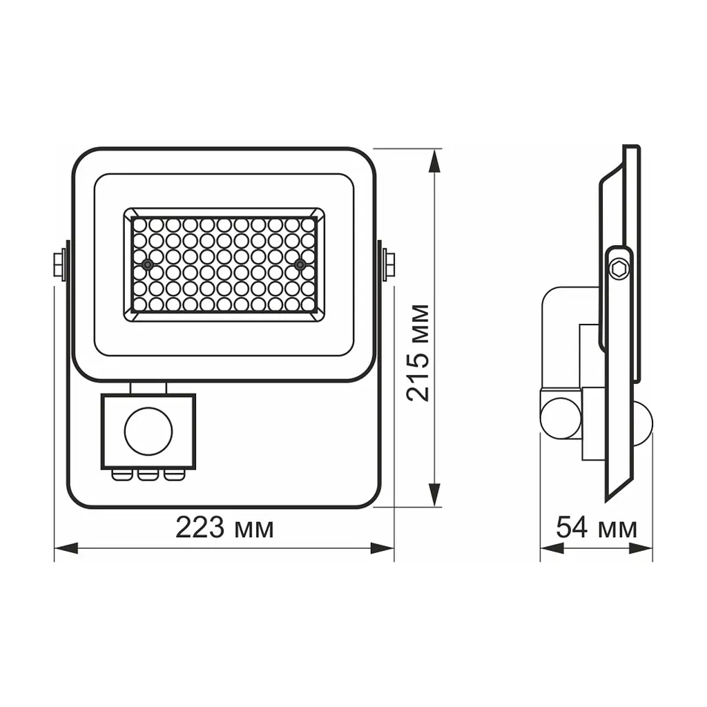 Прожектор Videx LED 50W 5000K с датчиком движения (VL-F2e505W-S) - фото 6