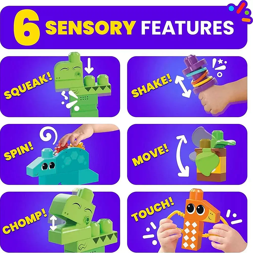 Конструктор Mega Bloks Веселі звірятка, зі звуковими ефектами (HKN43) - фото 3