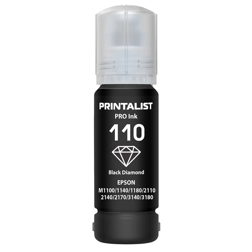 Чорнило PRINTALIST E110 для Epson M1100/M1120 70г Black Pigment пігментне (PL110BP) - фото 5