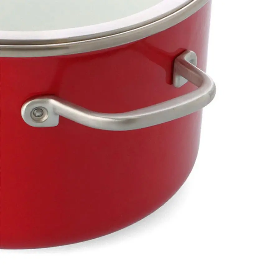 Каструля з кришкою KitchenAid Steel Core, 20 см, 3,7 л, червоний - фото 3
