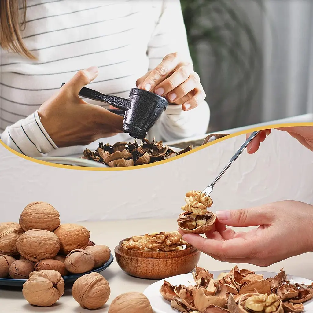 Конусний металевий міцний темний горіхокол з ребристими ручками 18.5 см, Kitchen Master 84105 - фото 3