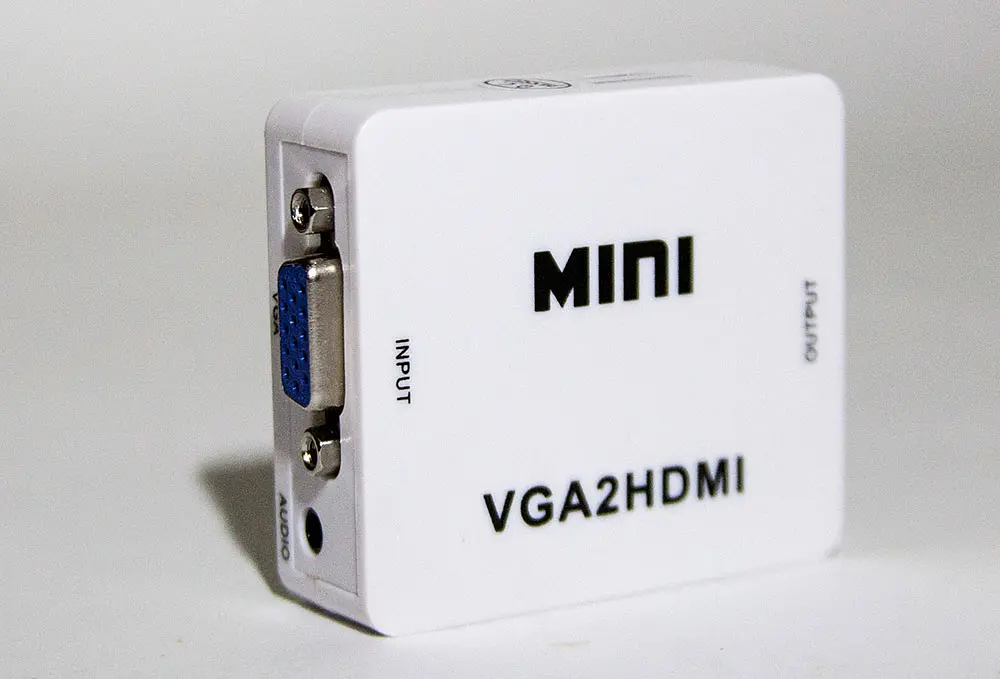 Перехідник VGA на HDMI конвертер для ПК, ноутбука, відео реєстратора адаптер перетворювач з аудіо та зовнішнім живленням HDMI - VGA VGA2HDMI(4272) - фото 2