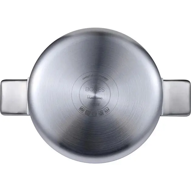 Каструля з кришкою MasterPro by alessi BGMP-2215 20 см 2.9 л сіра - фото 4