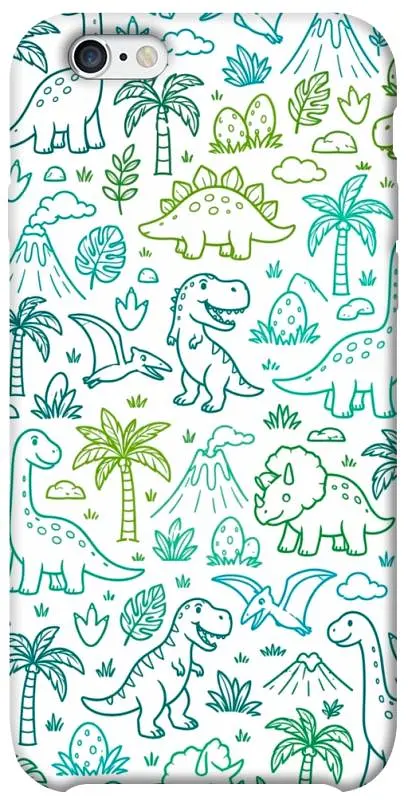 TPU чохол Demsky Dino pattern для Apple iPhone 6/6s (4.7")