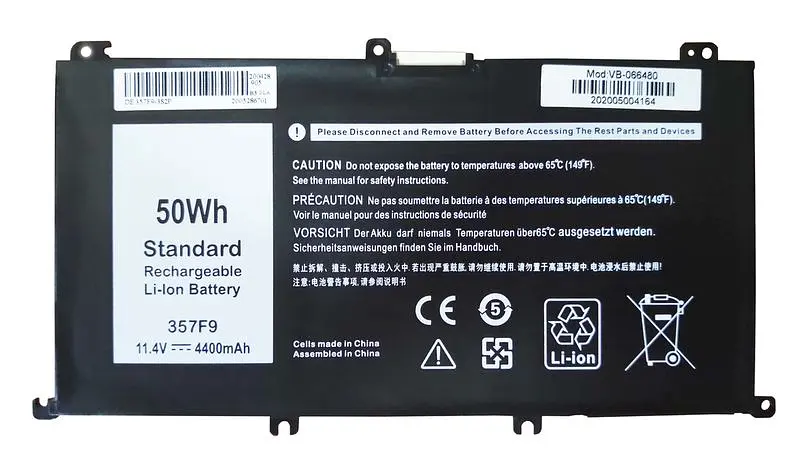Акумулятор для ноутбука Dell 357F9 15-7000 11.4V Black 4400 mAh - фото 2