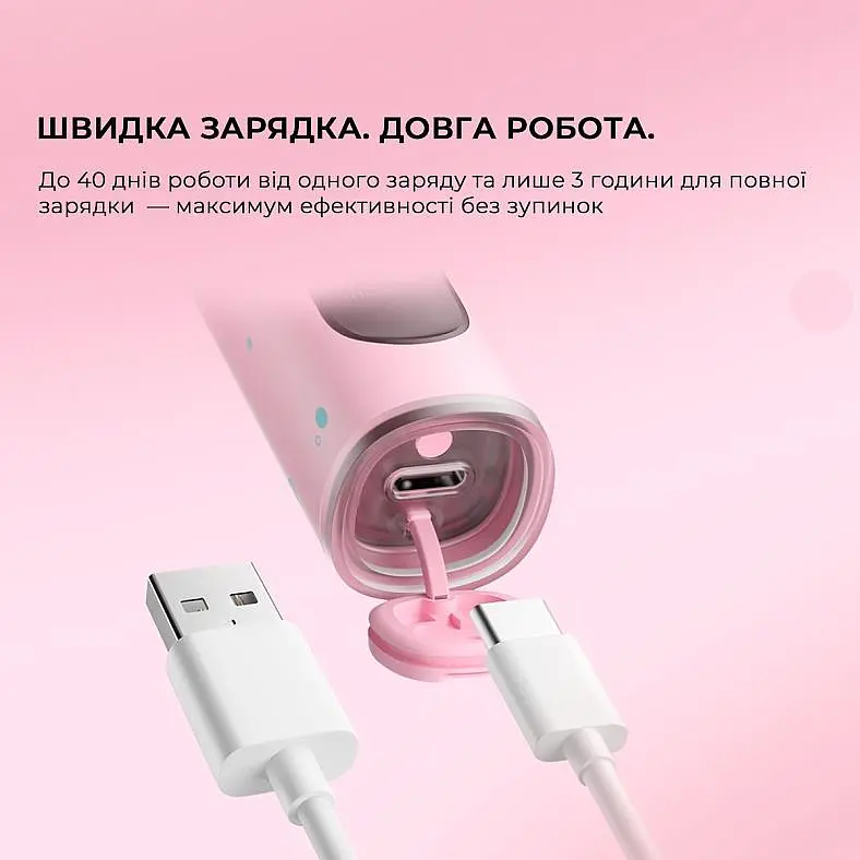Электрическая зубная щетка Oclean X Kids Set Electric Toothbrush Pink - фото 5