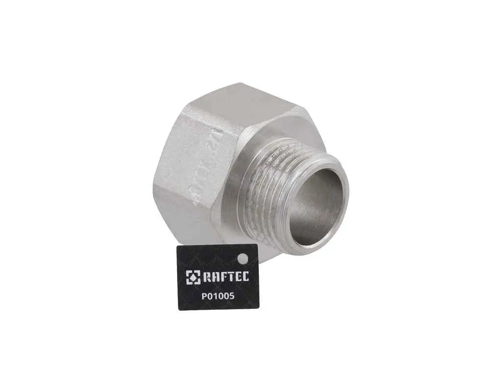 Перехідник RAFTEC 1/2"Вх3/8"З ВЗ, DN15х10, , нікель, P01005 - фото 3
