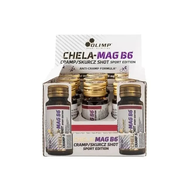 Магне - В6 Olimp Sport Nutrition Sport Edition Chela-Mag B6 Cramp Shot, 9*25 мл - Вишня